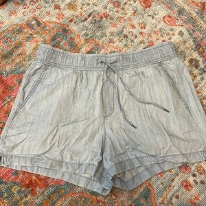 Gap light denim drawstring shorts